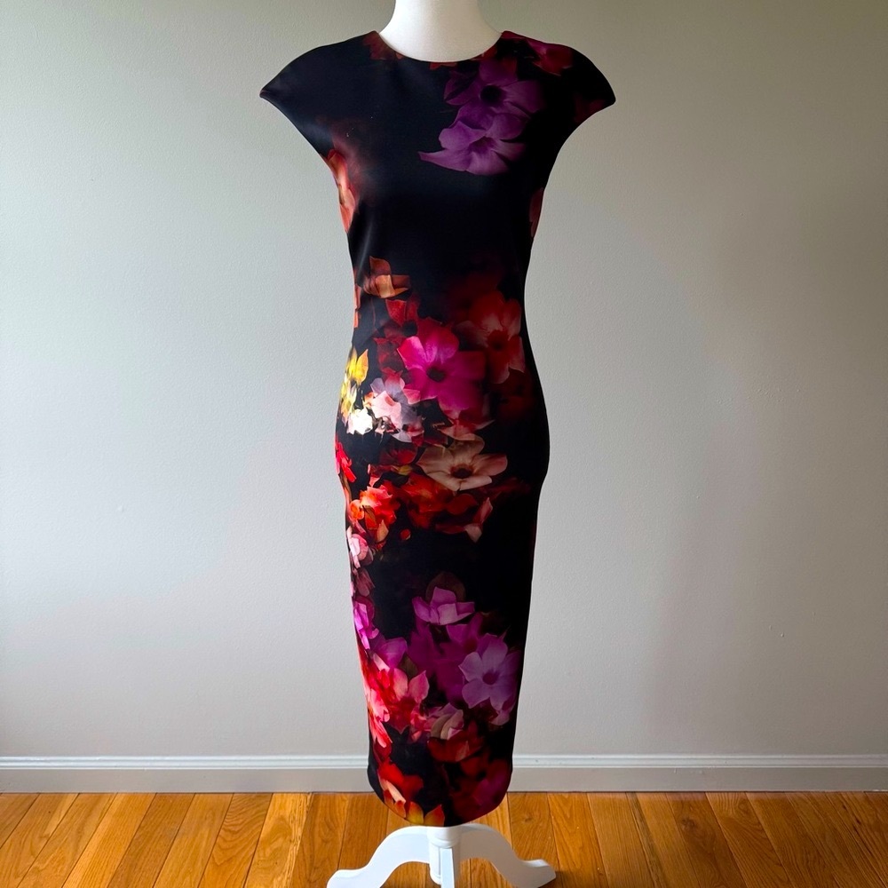 Ted Baker Floral Midi Dress - Multicolor